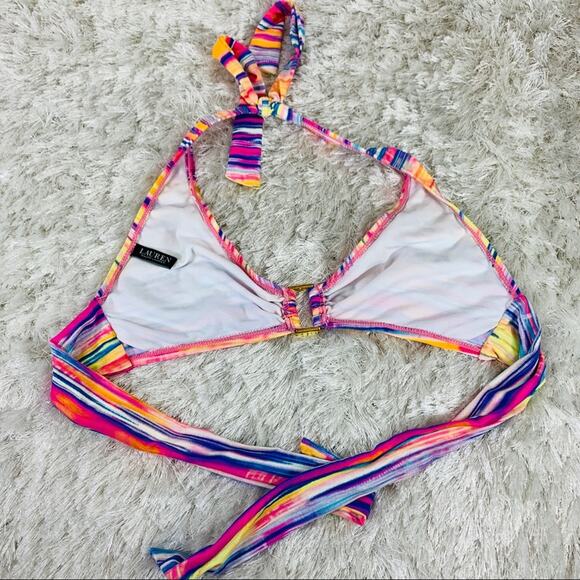 Lauren Ralph Lauren Striped Bright Bikini Small - Picture 6 of 6